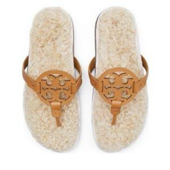 Tory Burch Miller Cloud Shearling Sandal-Sz 9 - Picture 2 of 12